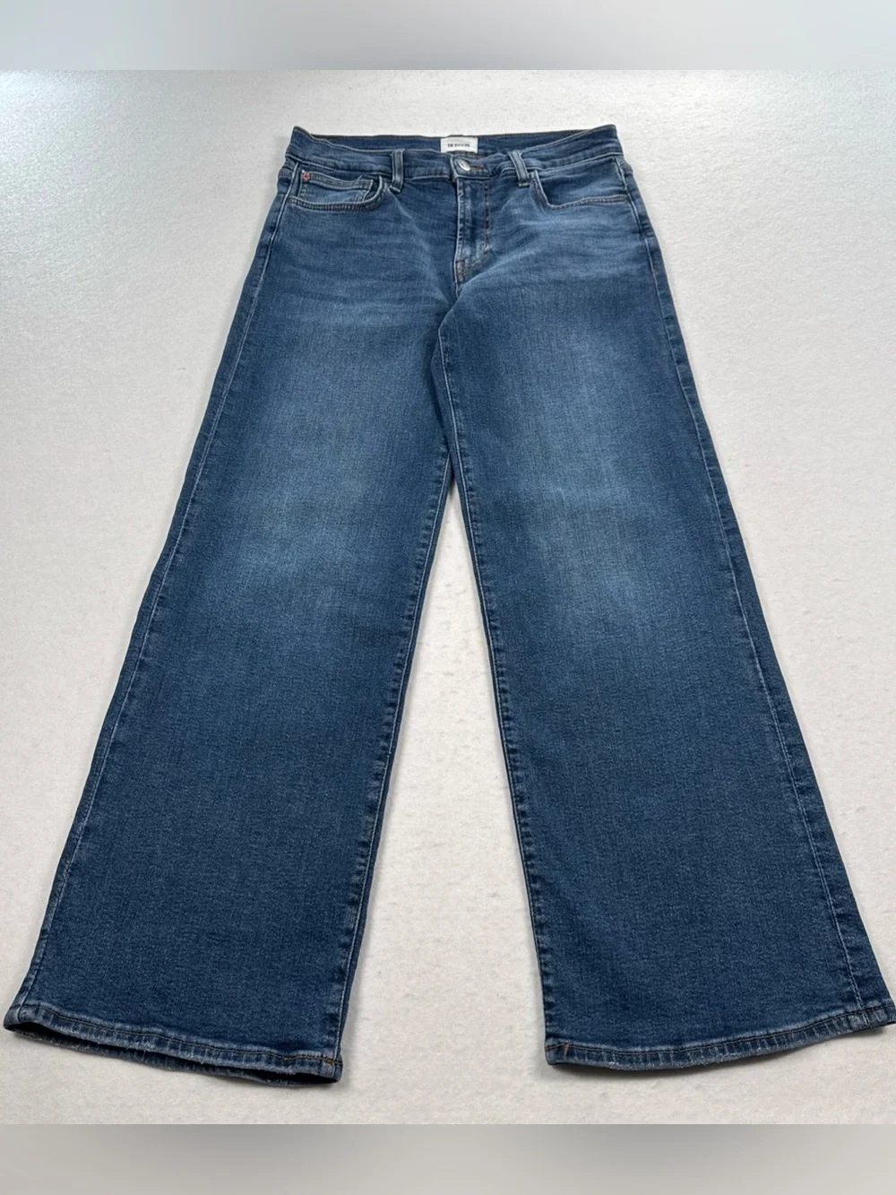 HUDSON Jeans Rosalie Wide Leg Womens 27 Blue Callisto Mid Rise Dark Denim Wash